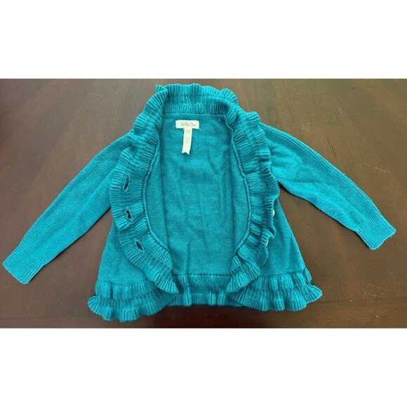 Matilda Jane Castles Cardigan Sweater in Turquoise Size 18-24 mos Toddler Girls - Picture 8 of 9